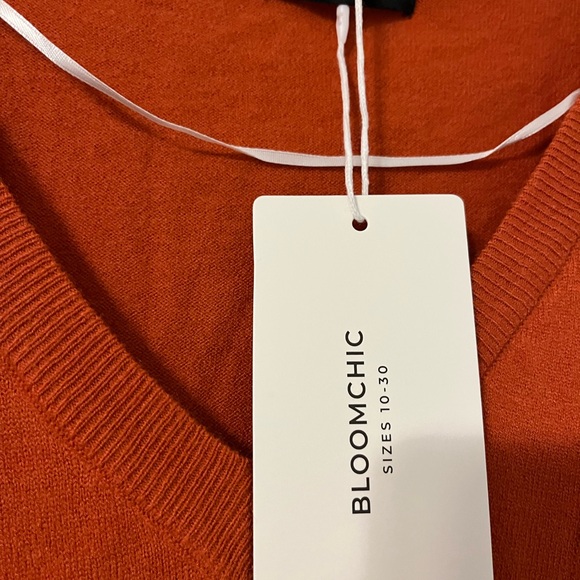 Orange Halloween Sweater with Black Pumpkin Design - Picture 2 of 2